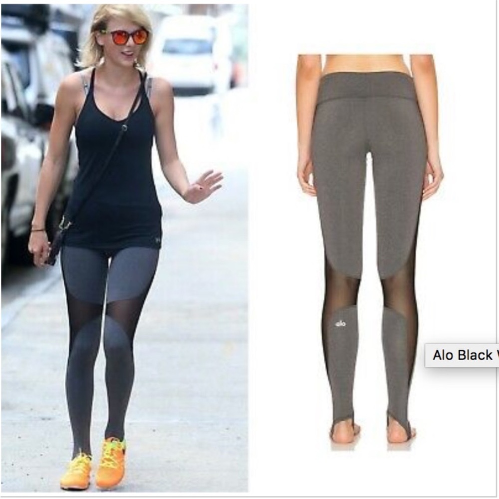 Alo Yoga Women’s Gray with Black | Stirrups Size XS